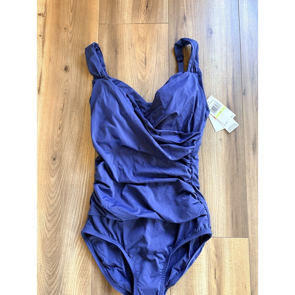 Jantzen Swimsuit One Piece Women's 4 Pantheon Blue Tummy Control $95 MSP NWT